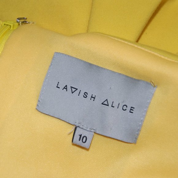 LAVISH ALICE Yellow Bandeau Bodycon Midi Dress 6 - Picture 6 of 13